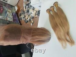 12a Blonde 27# Malaysian Virgin Human Hair Straight 18+18+18&16inch 360 Frontals