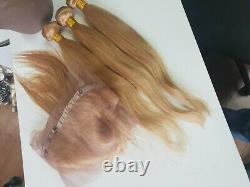 12a Blonde 27# Malaysian Virgin Human Hair Straight 18+18+18&16inch 360 Frontals