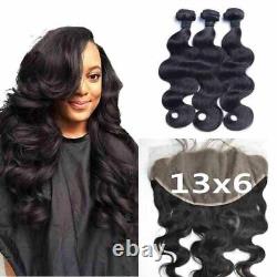 12a Brazilian Human Hair 3bundles Body Wave 20+20+20&18 Wider Lace Frontals 13x6