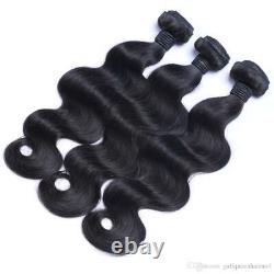 12a Brazilian Human Hair 3bundles Body Wave 20+20+20&18 Wider Lace Frontals 13x6