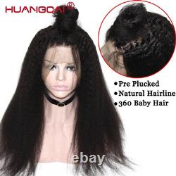 134 Lace Frontal Wig Human Hair Kinky Straight Brazilian 180% Density Hair Wigs