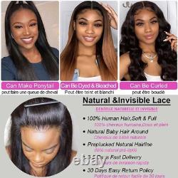 13X4 Hd Lace Frontal Wig Straight Lace Front Wig Transparent Human Hair Wigs