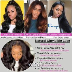 13X4 Hd Transparent Lace Frontal Wig Glueless Body Wave Human Hair For Women