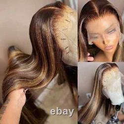 13x4 13x6 Hd Transparent Bob Straight Lace Frontal Wig Highlight Glueless Wigs