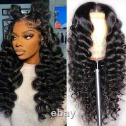 13x4 HD Lace Frontal Human Hair Wig Deep Wave Glueless Pre Plucked Ready To Wear