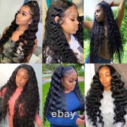 13x4 HD Lace Frontal Human Hair Wig Deep Wave Glueless Pre Plucked Ready To Wear