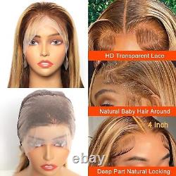 13x4 HD Transparent 5/27 Ombre Highlight lace Front Wig Human Hair With Gifts