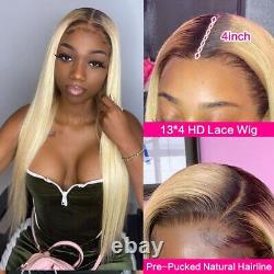 13x4 HD Transparent 613 Blonde Lace Frontal Human Hair Wigs Human Hair Wigs