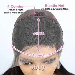 13x4 Lace Front Short Wig Natural Black Human Hair Wigs Women Glueless Closure