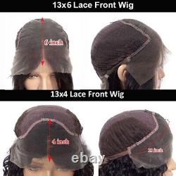 13x4 Lace Frontal Human Hair Wig #1b Brown Colored Short Bob Pixie Cut Wig Women