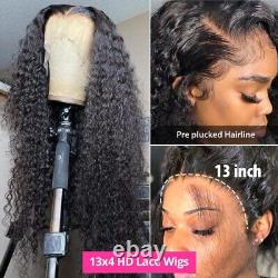 13x4 Lace Frontal Wig Brazilian Human Hair Wigs For Women 30 32 Inch Deep Wave