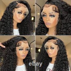 13x4 Lace Frontal Wig Brazilian Human Hair Wigs For Women 30 32 Inch Deep Wave