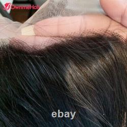 13x4 Transparent Lace Frontal Closure Human Hair Pre Plucked with Baby Hair