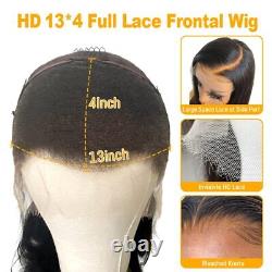 13x6 HD Lace Frontal Wig Kinky Straight Transparent Lace Closure Human Hair Wig
