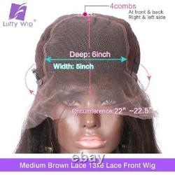 13x6 Loose Wavy HD Transparent Lace Frontal Wigs Pre Plucked Human Hair Wigs