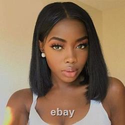 16inches Lace Frontal Human Hair Wigs For Women Straight Short Bob For Women