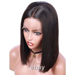 16inches Lace Frontal Human Hair Wigs For Women Straight Short Bob For Women