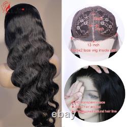 180%Transparent 13x5x2 T Part Lace Frontal Wig Pre Plucked Brazilian Human Hair