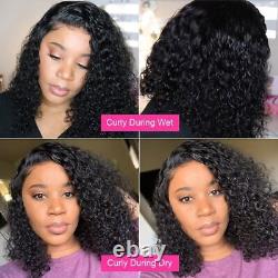 200 Density Deep Wave Lace Frontal Wig Remy Curly Human Hair Wigs for Women
