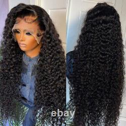 200density Lace Frontal Human Hair Wigs Brazilian Remy Water Curly 13X4For Women