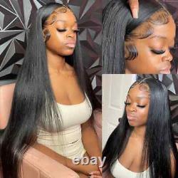 250% 5x5 Glueless Straight 30 Inch Transparent 13x4 Lace Frontal Human Hair Wig