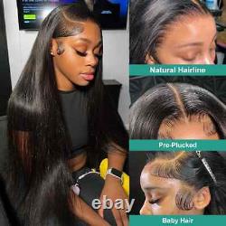 250% 5x5 Glueless Straight 30 Inch Transparent 13x4 Lace Frontal Human Hair Wig