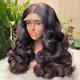 250% High Density 13X4 HD Lace Frontal Human Hair Wigs Brazilian Loose Deep Wave