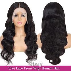 26 Inch Body Wave Lace Front Wigs Human Hair Pre Plucked 13x4 Frontal Wigs