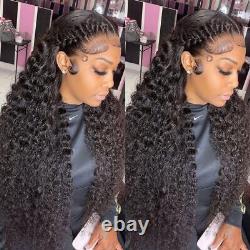 360 Full Lace Frontal Curly Wig Brazilian Deep Wave 38Inch Human Hair Wigs