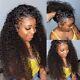 360 Lace Frontal Human Hair Kinky Curly Wigs Pre Plucked With Baby Hair Natural
