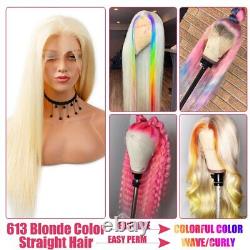 38 Inch Pre Plucked Human Hair Wigs 13x1 Brazilian Straight Lace Frontal Wig180%