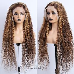 4/27 Highlight Ombre 13x1 T Part Lace Wig Water Wave Lace Frontal Human Hair Wig