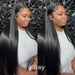 40 inch Straight 13x6 Lace Frontal Wig Remy Human Hair Wigs PrePlucked For Women