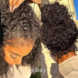 4C Kinky Curly Edges Hairline 360 16 Inch 4C Hairline 360 Lace Front Curly Wig