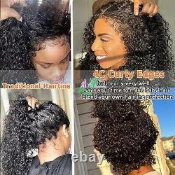 4C Kinky Curly Edges Hairline 360 16 Inch 4C Hairline 360 Lace Front Curly Wig