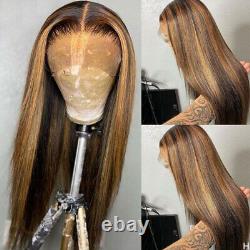 4X4 13X4 Lace Frontal Human Hair Wigs Bone Straight Ombre Highlight HD Lace Wigs