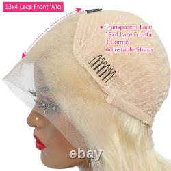 613 Lace Frontal Wig Human Hair Brazilian Straight Blonde Transparent 30 34Inch