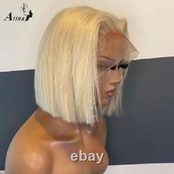 613 Lace Frontal Wigw Brazilian Short Straight Bob Pixie Cut Wigs HD Transparent