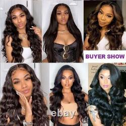 Body Wave 13x4 Lace Frontal Wig for Women Loose Wavy Remy Human Hair Wigs New