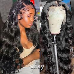 Body Wave Lace Frontal Human Hair Wig Remy Preplucked Natural Hairline Wavy Wig