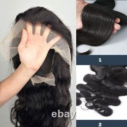 Body Wave Lace Frontal Wig 34inch Brazilian Wavy Human Hair Wigs For Women NEW