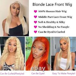 Bone Straight HD 613 Lace Frontal Human Hair Wigs Honey Blonde Human Hair Wigs