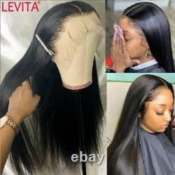 Bone Straight Lace Frontal Human Hair Wig Brazilian Pre Plucked Lace Closure Wig