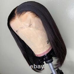 Brazilian 4X4 Short Bob Wig Pre-Plucked 13X4 Lace Frontal Human Hair Wigs