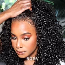 Brazilian Curly 13x4 Transparent Lace Frontal Wig Kinky Curly Virgin Human Hair