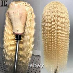 Brazilian Deep Wave Pre Plucked Lace Frontal Human Hair Wigs Remy Transparent