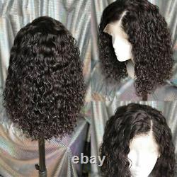 Brazilian Water Wave Lace Frontal Wig Pre-Plucked Curly Closure Wigs Human Hair