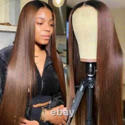 Brown Straight Human Hair Lace Frontal Wig Ombre Lace Front Wig Human Hair Wigs