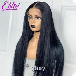 Closure Lace Frontal Wig Women Human Hair HD Transparent Straight Lace Front Wig