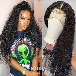 Curly HD Lace Frontal Human Hair Wigs Brazilian Kinky Transpare Lace Closure Wig